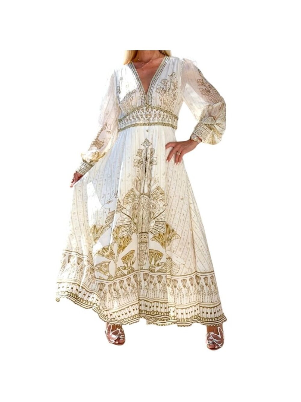 CAMILLA The Queens Chamber Shaped Waistband Maxi Dress XL Crystals NWT $1100